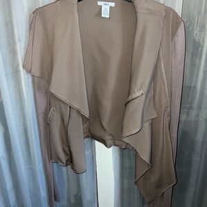 Bar III Tan Draped Jacket